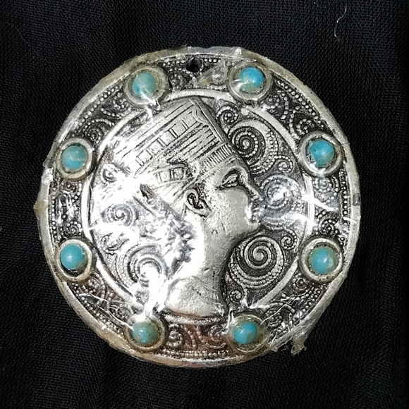 Pewter and Turquoise Pendant - Picture 2 of 3